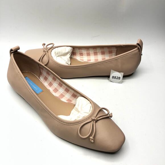 Draper James Womens Taylor Beige Bow Ballet Flats Size 8.5 - Picture 2 of 10